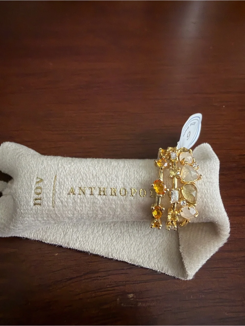 NEW Anthropologie Stacked Birthstone Ring Set November